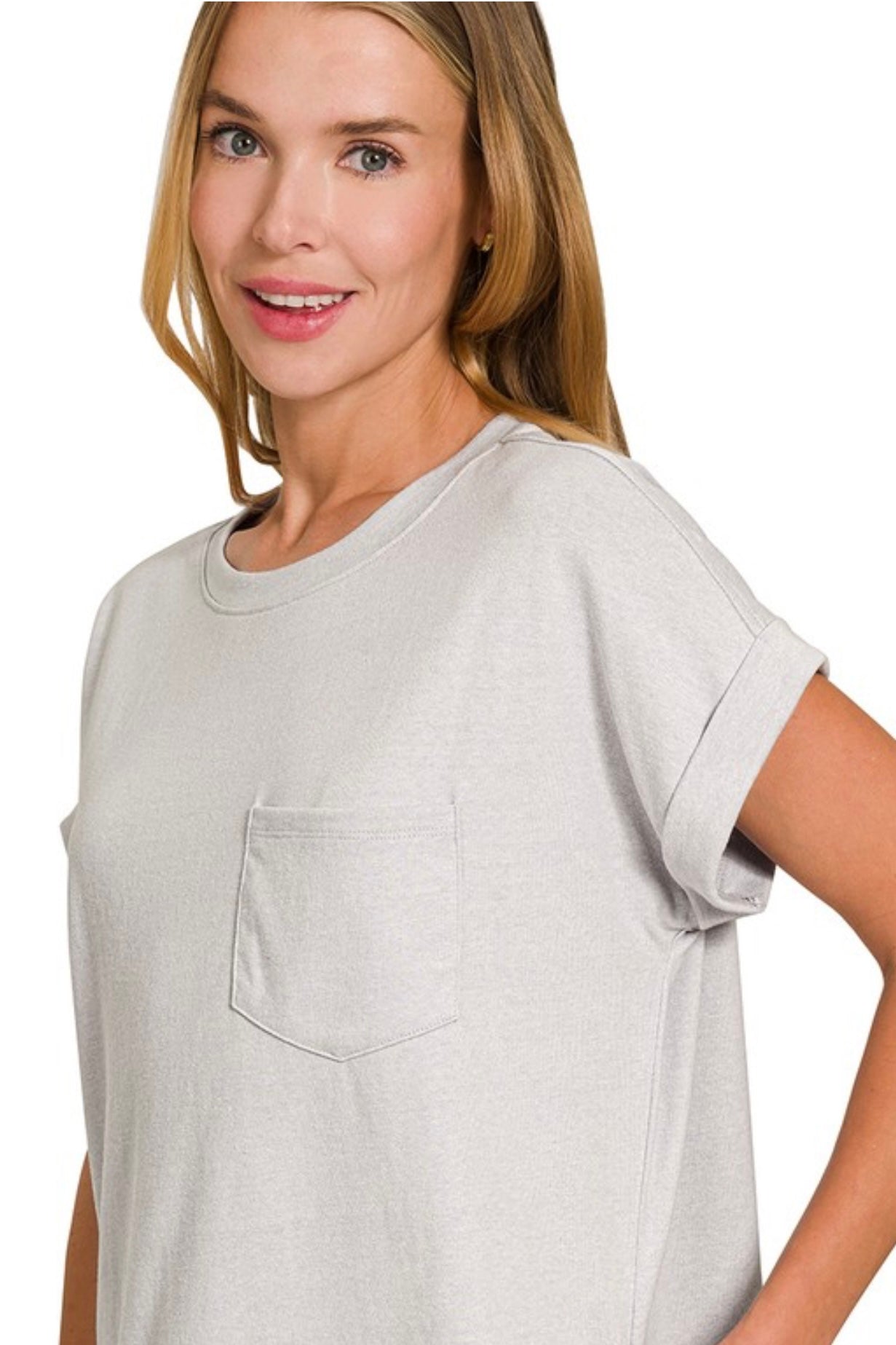 Cali T-shirt Dress | Light Gray