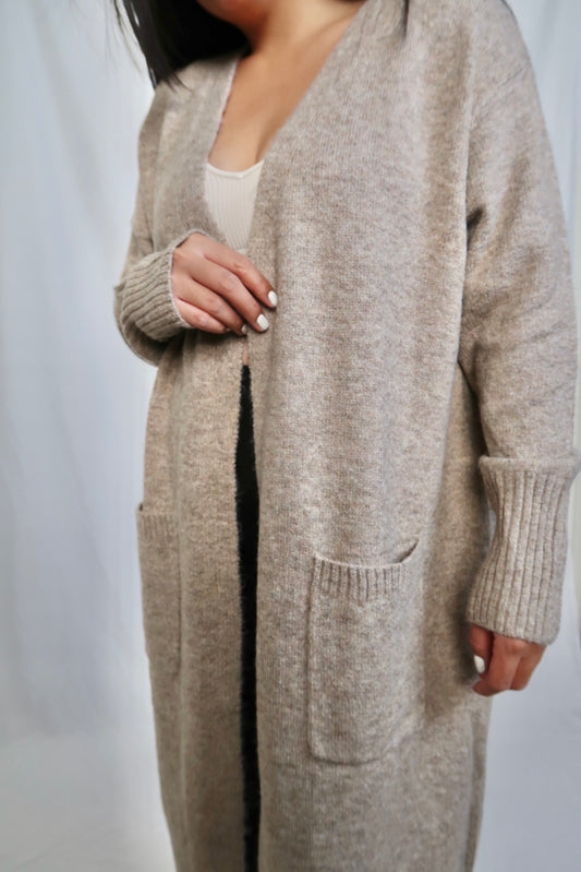 Like Butter Long Cardigan | Oatmeal