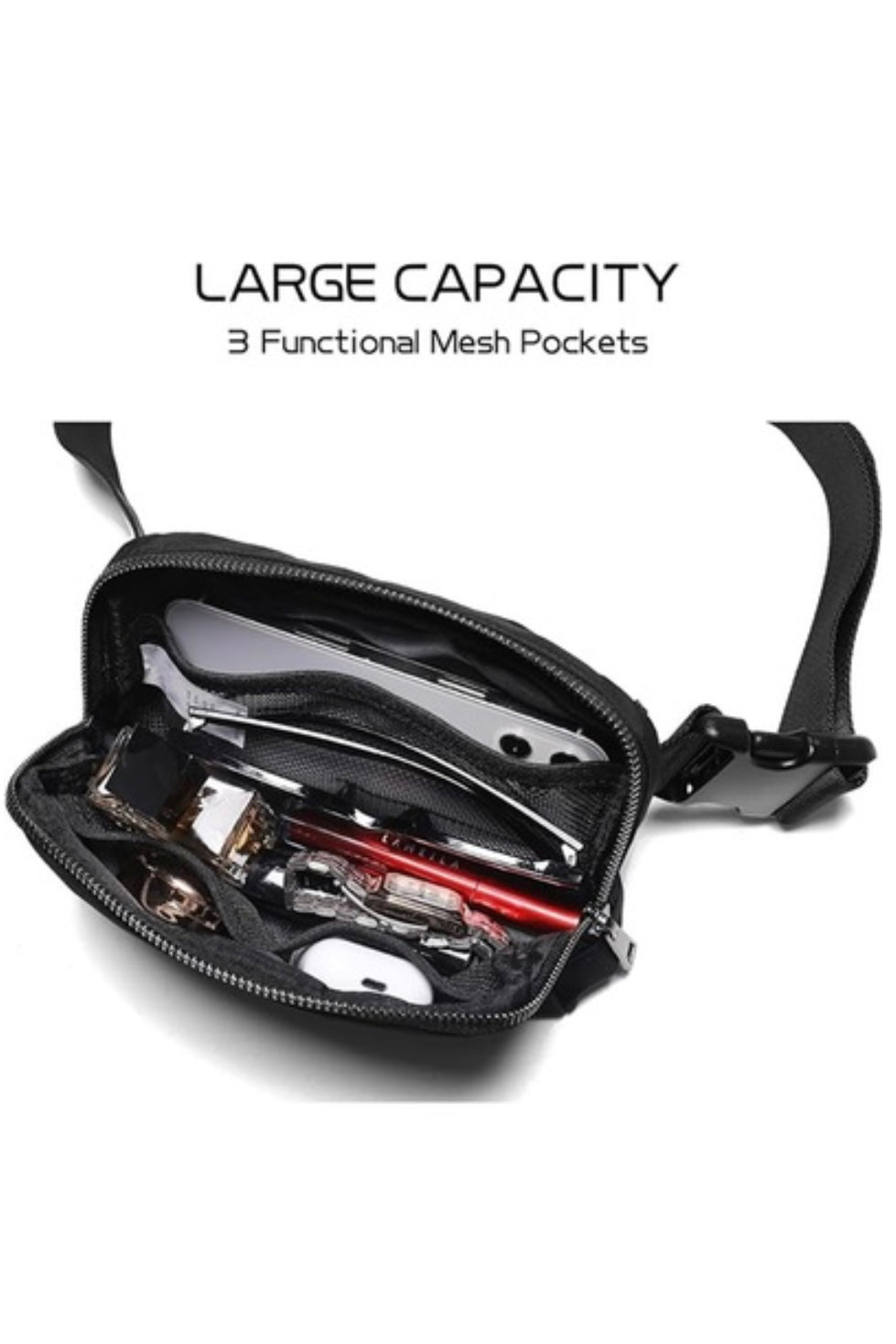 On The Go Cross Body Bag | Black