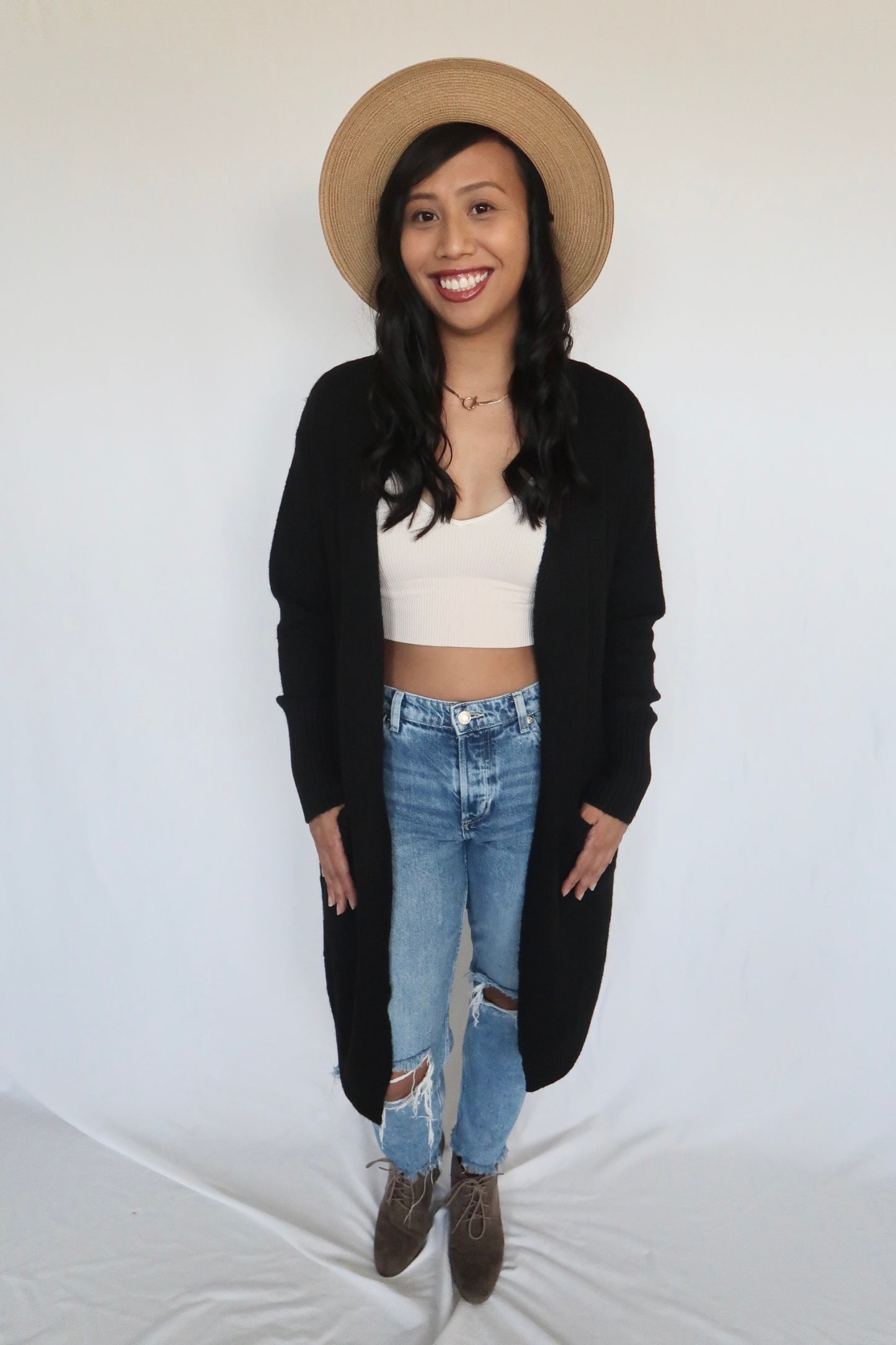 Like Butter Long Cardigan | Black