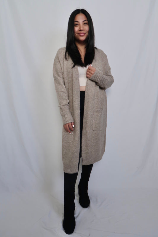 Like Butter Long Cardigan | Oatmeal